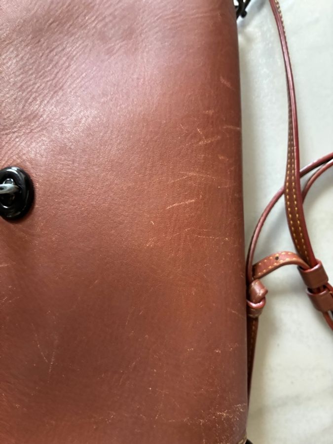 ⏰最終特價品⏰👜Coach Dinky👜棕色手套鞣製皮革手袋背包-22