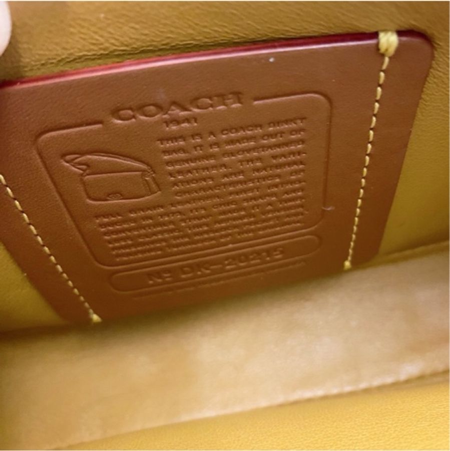 ⏰最終特價品⏰👜Coach Dinky👜棕色手套鞣製皮革手袋背包-21