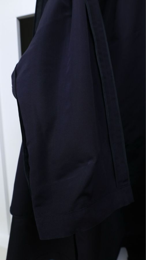 Chanel深蓝色双排金扣风衣外套-14