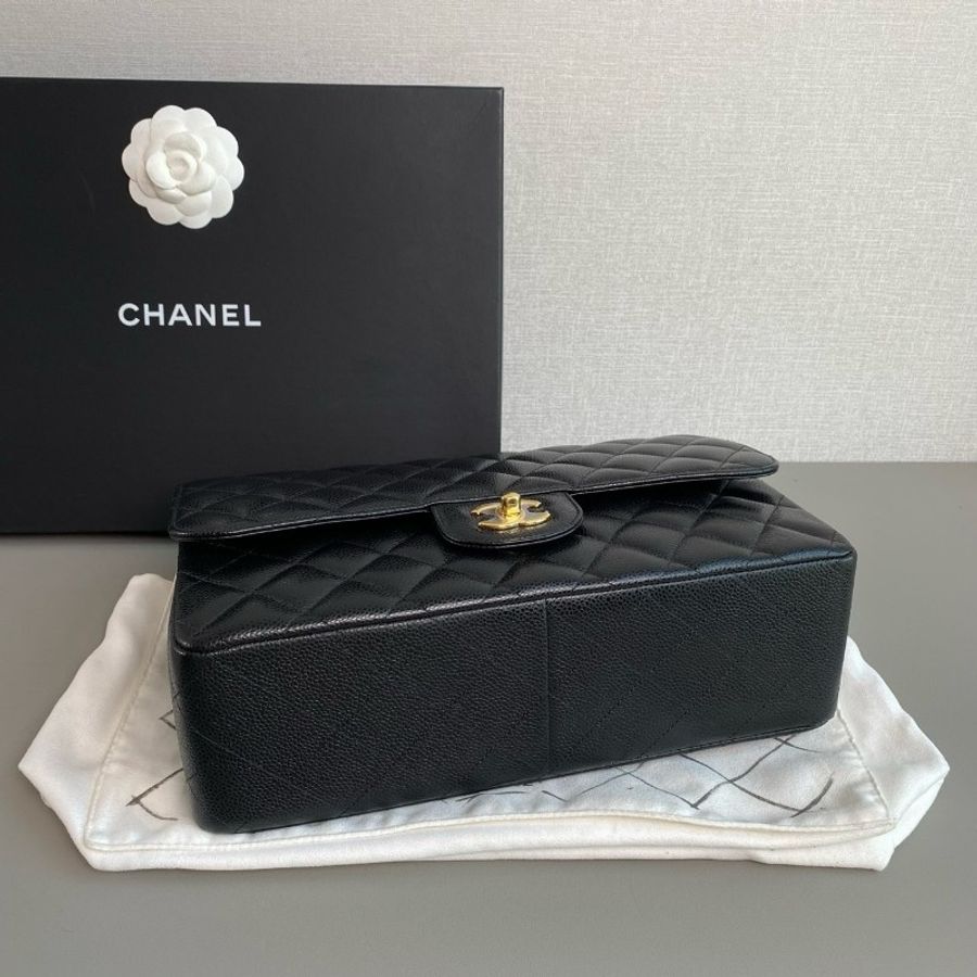 Chanel香奈兒黑金荔枝皮cf jumbo鏈條包
閒置新✨️-6