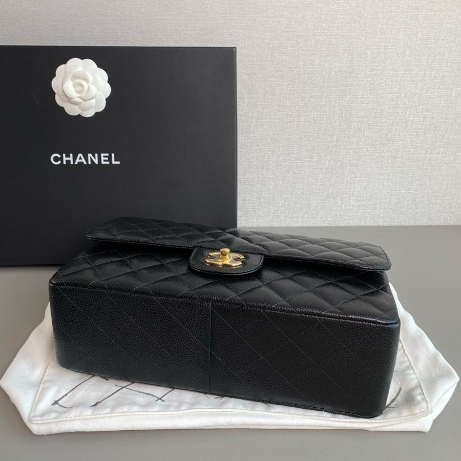 Chanel香奈兒黑金荔枝皮cf jumbo鏈條包
閒置新✨️-7