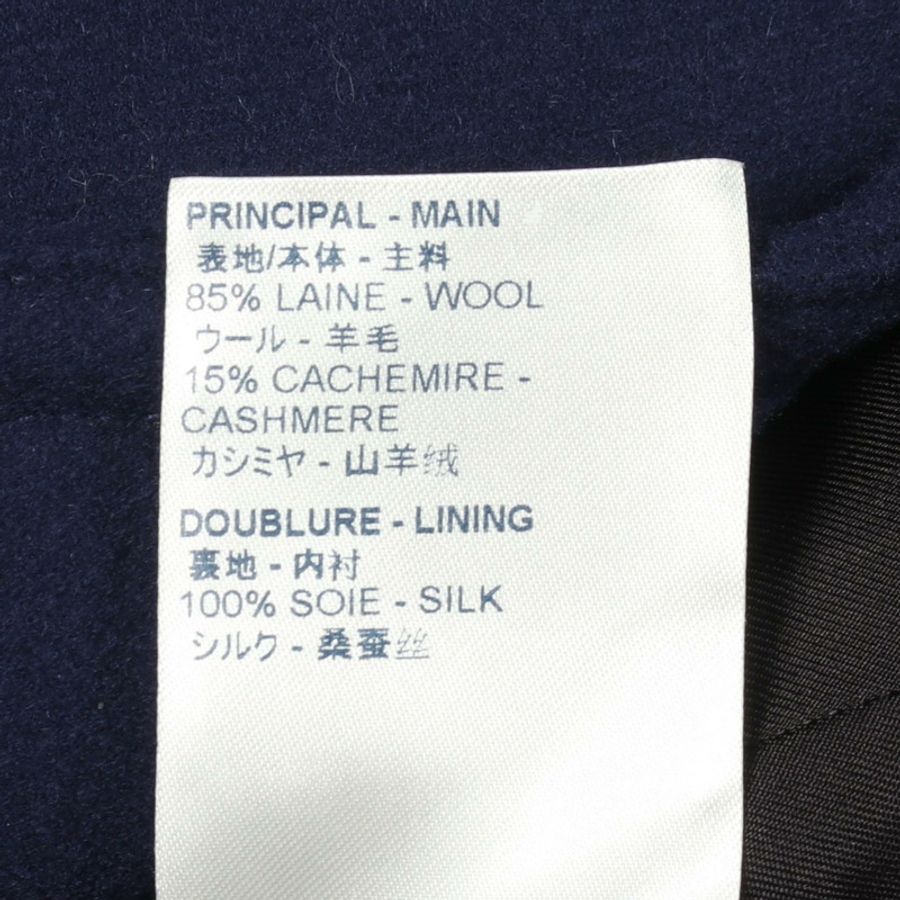 路易威登 Anchor Button Peacoat RW192W OVY FHCO94 羊毛羊絨混紡 藍色 #36-4
