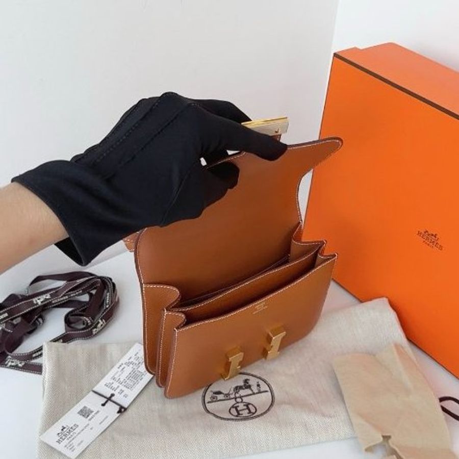 閒置新 Hermes愛馬仕 Constance康康19 金棕金扣 Epsom皮-8