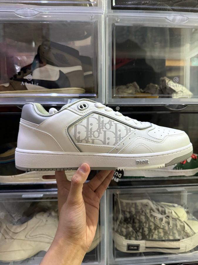 Dior B27 Eu45 灰白低筒-0