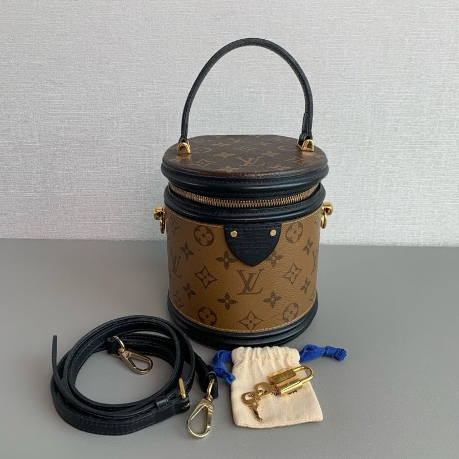LV路易威登cannes老花飯桶包 發財桶
98新✨️-0