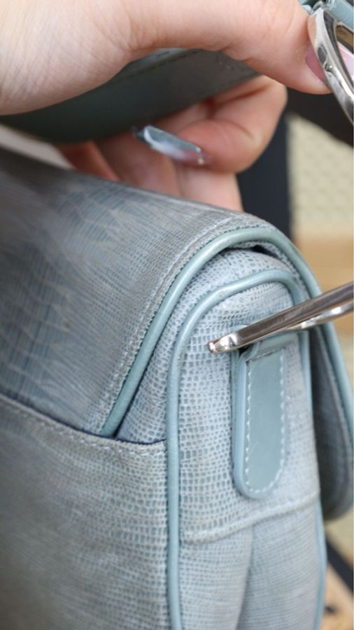 Dior Double Saddle 雾霾蓝马鞍包单肩包-15
