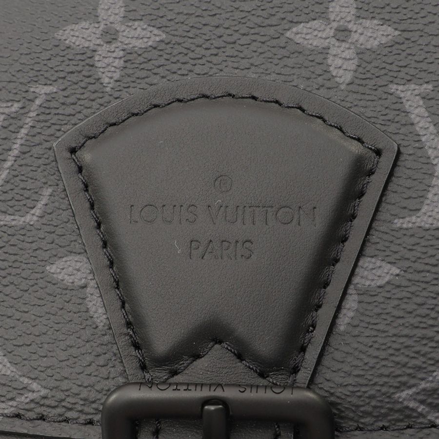 LOUIS VUITTON LV 路易威登 Montsouris 郵差包 PM 肩背包 黑色 原花帆布 M12519-3
