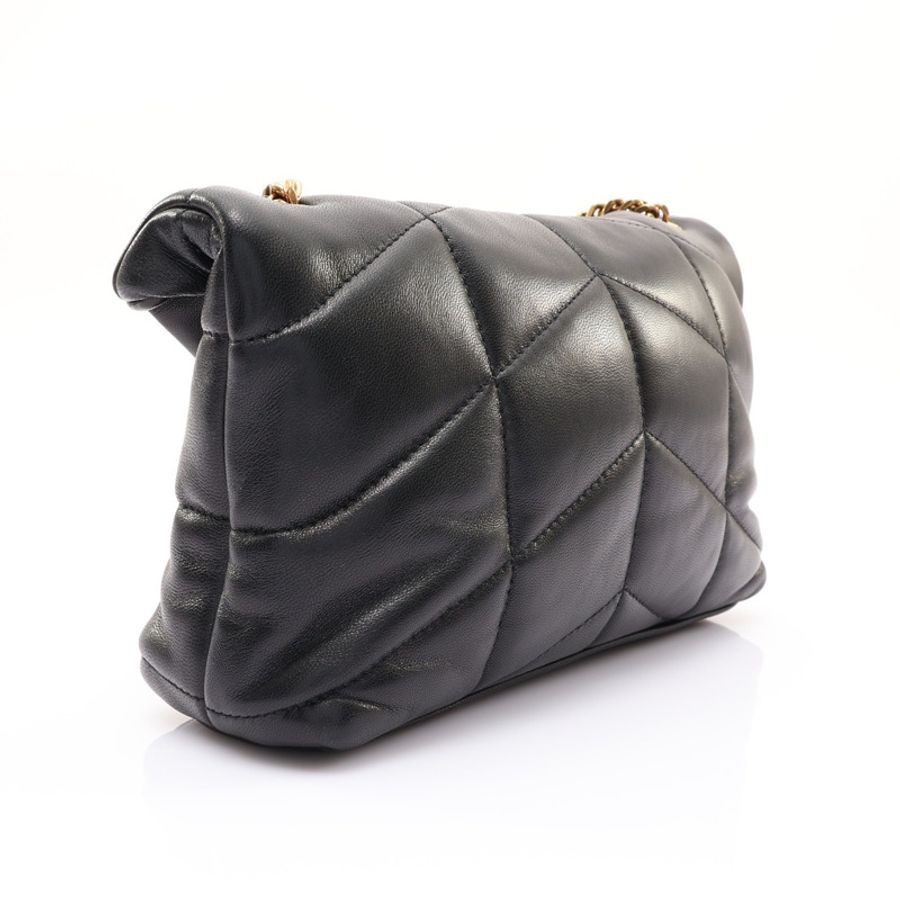 SAINT LAURENT YSL 聖羅蘭 Loulou Puffer Mini 肩背包 黑色 牛皮 620333-1