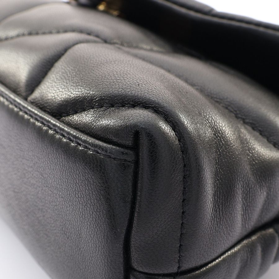 SAINT LAURENT YSL 聖羅蘭 Loulou Puffer Mini 肩背包 黑色 牛皮 620333-9