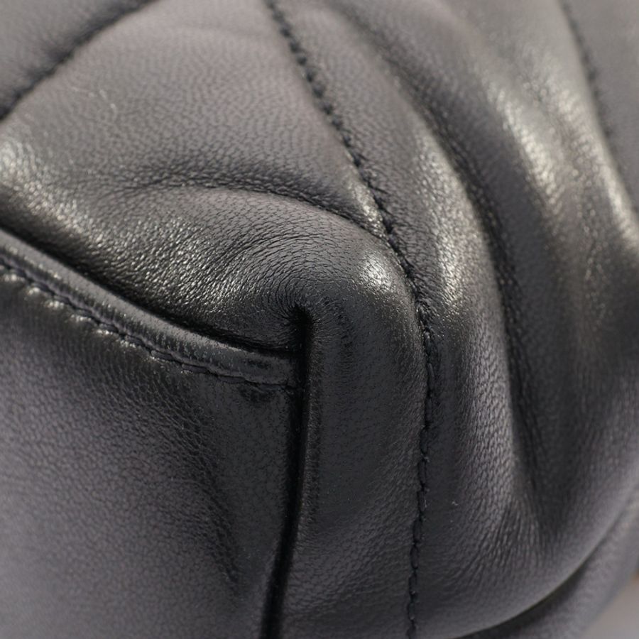 SAINT LAURENT YSL 聖羅蘭 Loulou Puffer Mini 肩背包 黑色 牛皮 620333-11
