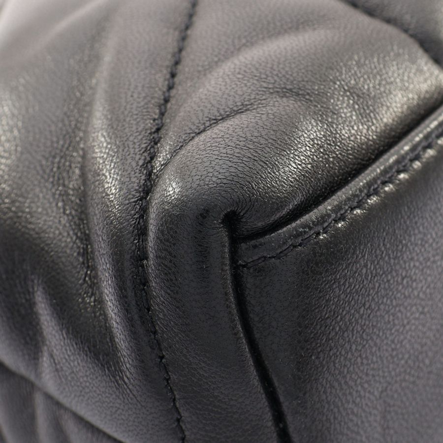 SAINT LAURENT YSL 聖羅蘭 Loulou Puffer Mini 肩背包 黑色 牛皮 620333-12