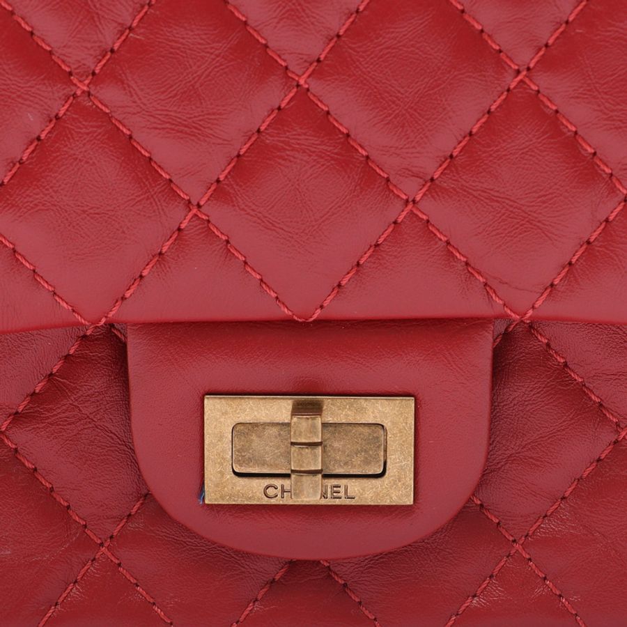 CHANEL 香奈兒 2.55 Flap 肩背包 紅色 牛皮 A37586 A37586-6