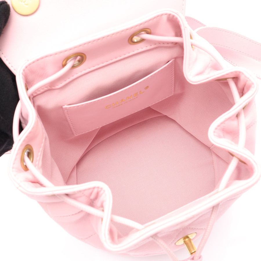 CHANEL 香奈兒 後背包 粉色 菱格紋 羊皮 AS4866-2