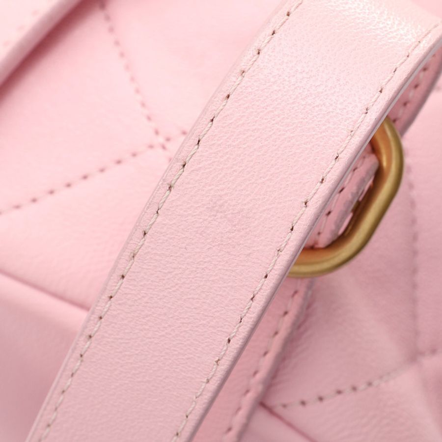 CHANEL 香奈兒 後背包 粉色 菱格紋 羊皮 AS4866-11