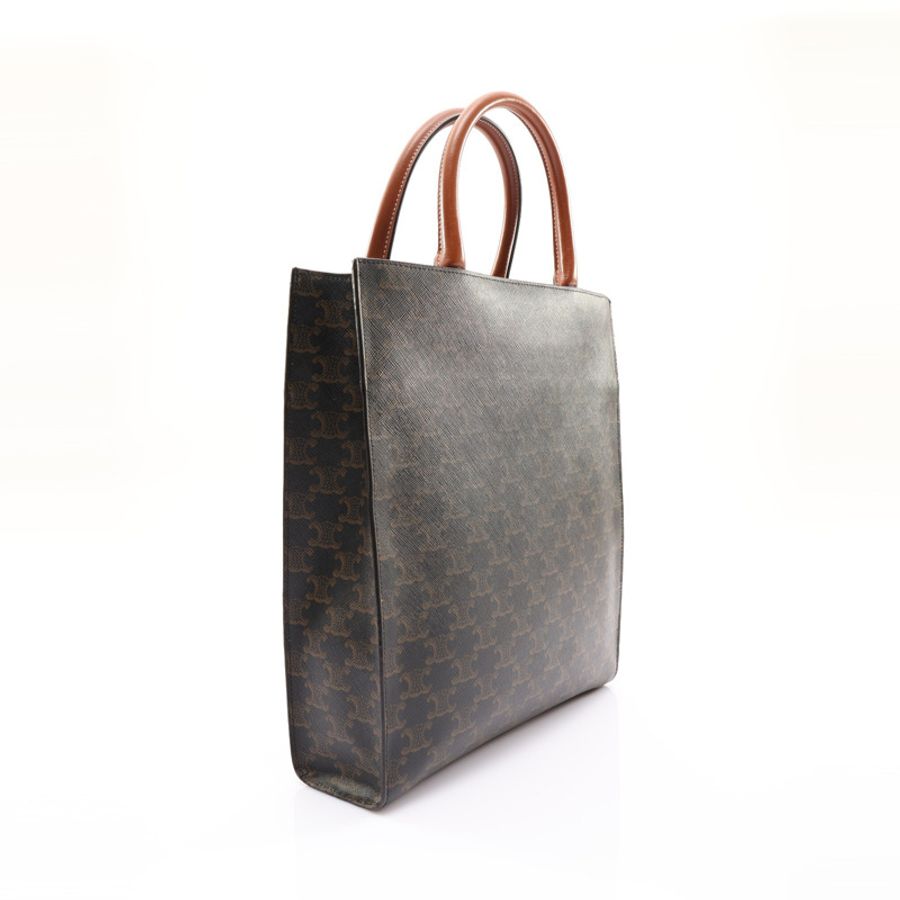 CELINE 賽琳 Vertical Cabas 兩用包 棕色 Triomphe 帆布 191542BZK.04LU-1