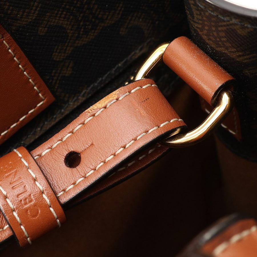 CELINE 賽琳 Vertical Cabas 兩用包 棕色 Triomphe 帆布 191542BZK.04LU-10