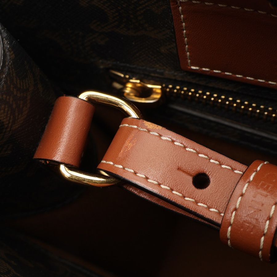 CELINE 賽琳 Vertical Cabas 兩用包 棕色 Triomphe 帆布 191542BZK.04LU-11