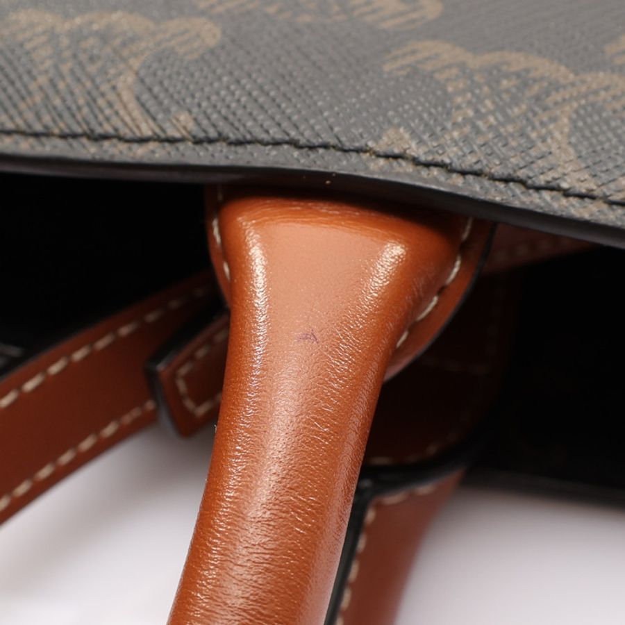 CELINE 賽琳 Vertical Cabas 兩用包 棕色 Triomphe 帆布 191542BZK.04LU-12