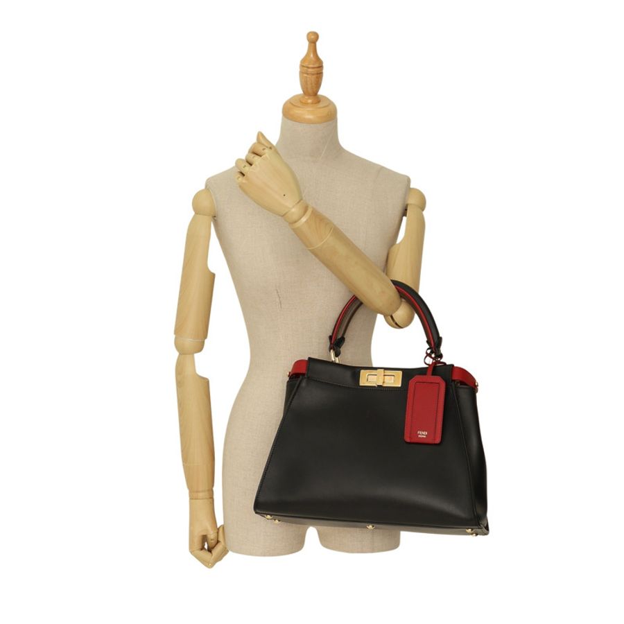 FENDI 芬迪 Peekaboo 兩用包 黑色 牛皮 8BN307 A5AT F14TZ-10