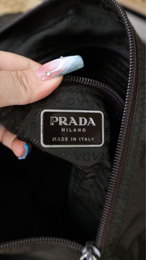 Prada黑色尼龙单肩包-4