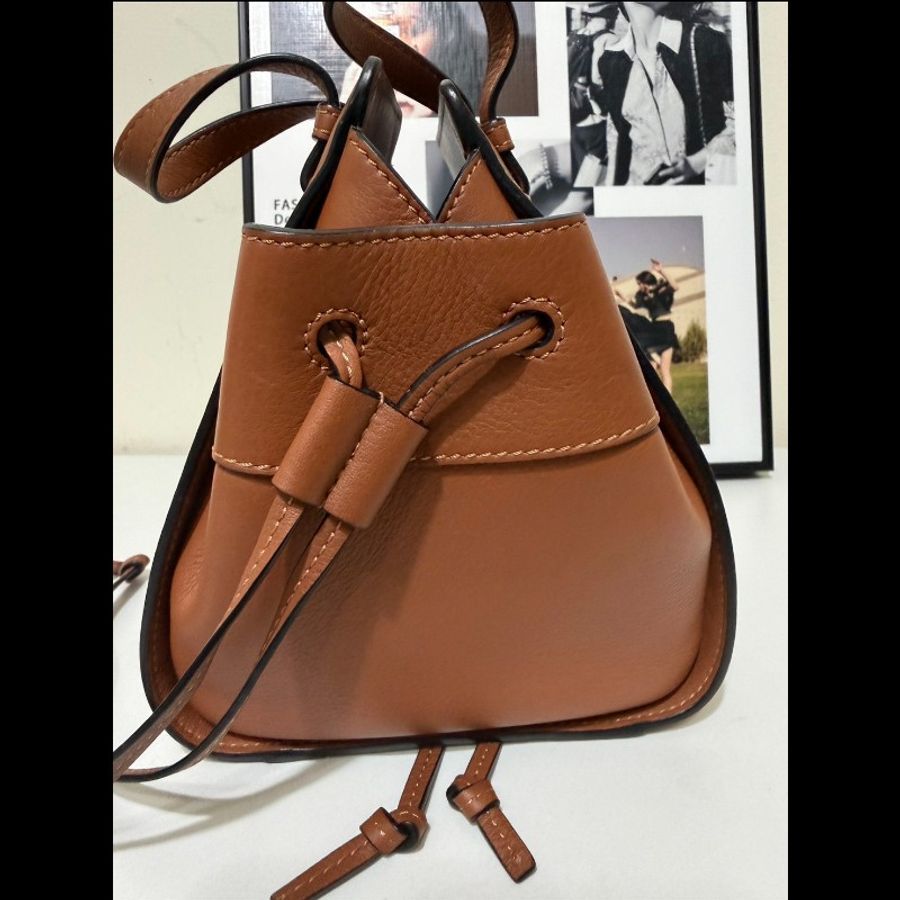 LOEWE羅意威 吊床包mini 棕色 很乾淨 99新✨️-4