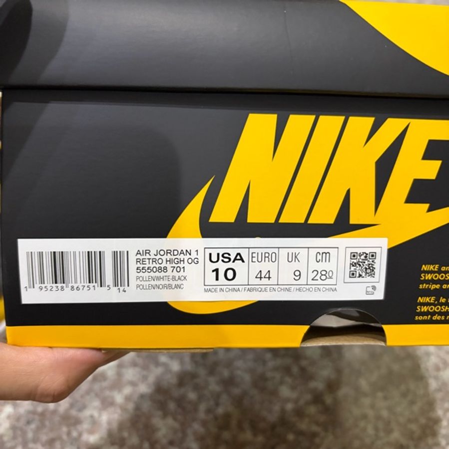 Air Jordan 1 Retro High OG 黃黑 US10-11