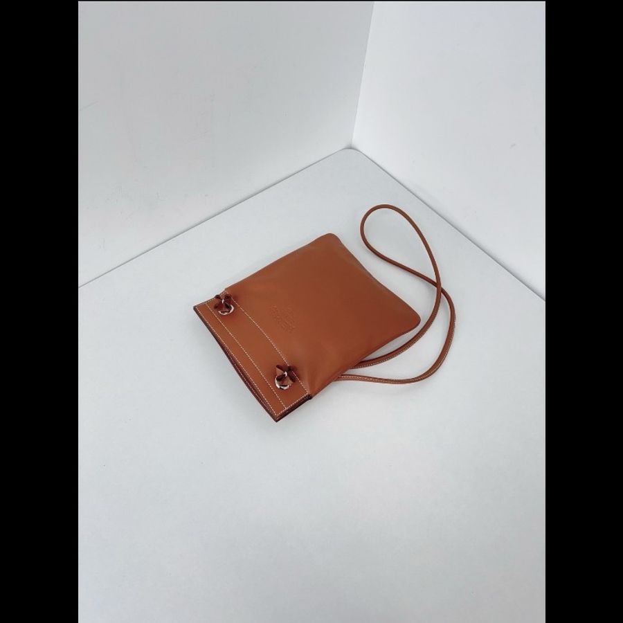 Hermes愛馬仕 Aline mini 金棕銀扣 馬鞍皮 97新✨️-6