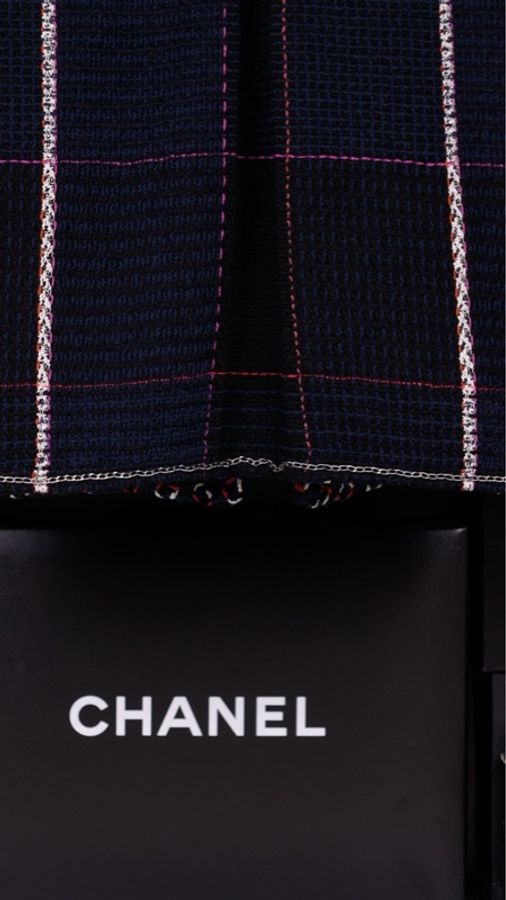 Chanel 07年度假系列秀款深蓝色红白滚边上衣外套-23