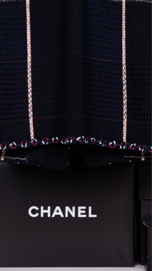 Chanel 07年度假系列秀款深蓝色红白滚边上衣外套-24