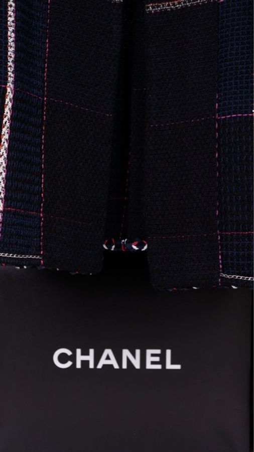 Chanel 07年度假系列秀款深蓝色红白滚边上衣外套-26