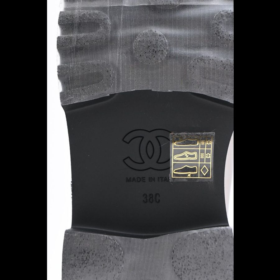 Chanel 黑白熊猫配色短靴-11
