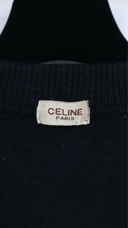 Celine动物图案黑色圆领毛衣-10