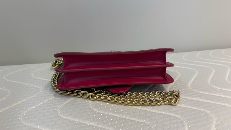 Pinko Love Bag 桃紅色燕子金扣鍊包-2