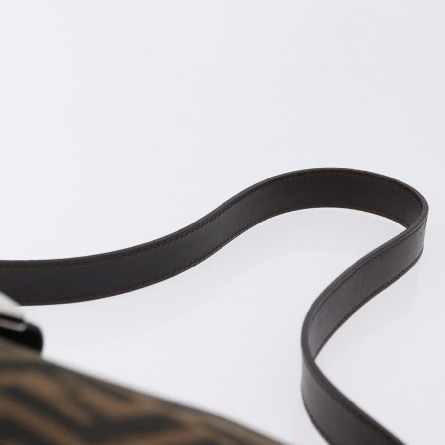 【日本直送】FENDI Zucca帆布Mamma Baguette單肩包 黑色棕色 正品 am12180V-7