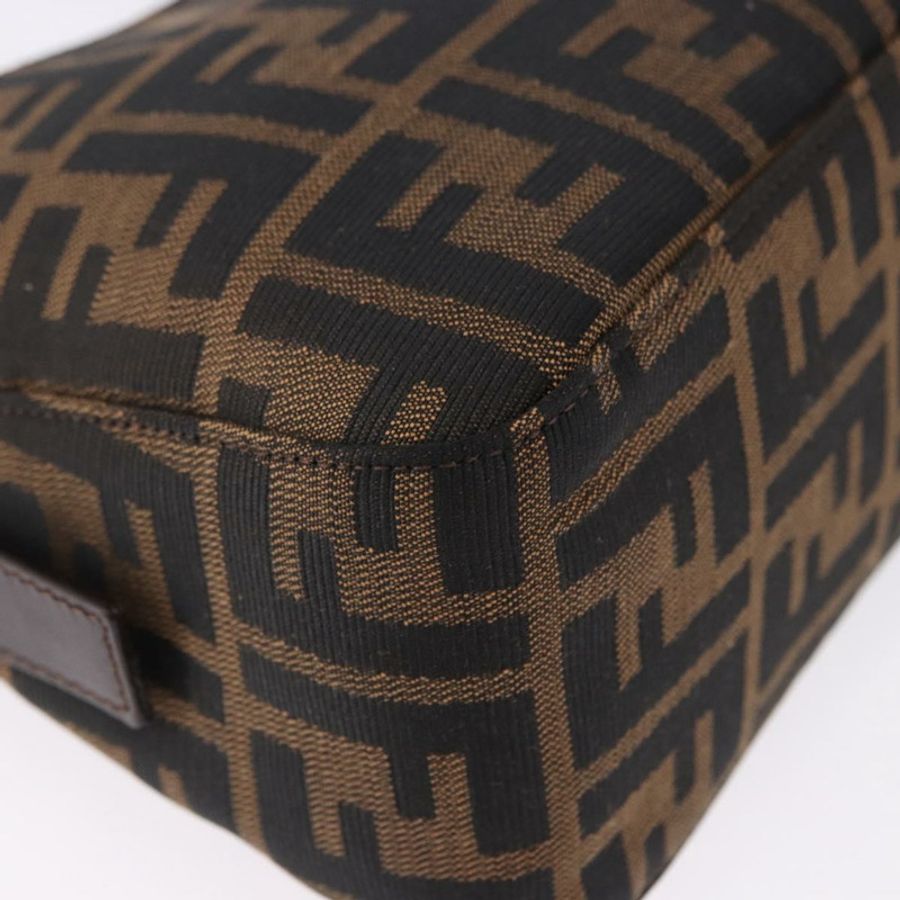 【日本直送】FENDI Zucca帆布Mamma Baguette單肩包 黑色棕色 正品 am12180V-13