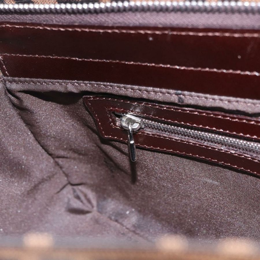 【日本直送】FENDI Zucca帆布Mamma Baguette單肩包 黑色棕色 正品 am12180V-23