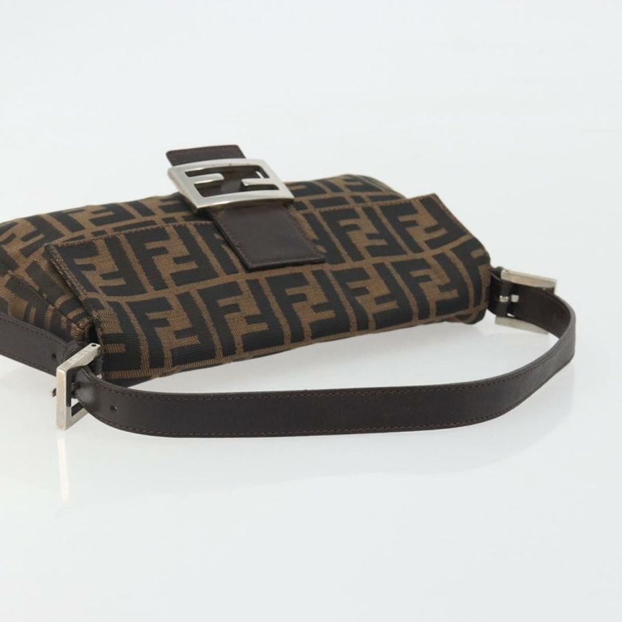 【日本直送】FENDI Zucca帆布Mamma Baguette單肩包 棕色 銀色 正品 yk20678SAM-6
