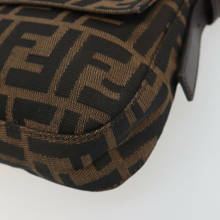 【日本直送】FENDI Zucca帆布Mamma Baguette單肩包 棕色 銀色 正品 yk20678SAM-8