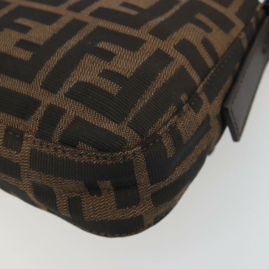 【日本直送】FENDI Zucca帆布Mamma Baguette單肩包 棕色 銀色 正品 yk20678SAM-14