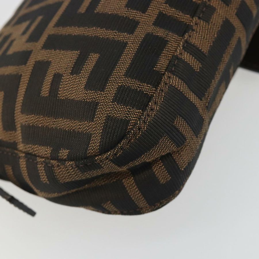 【日本直送】FENDI Zucca帆布Mamma Baguette單肩包 棕色 銀色 正品 yk20678SAM-15