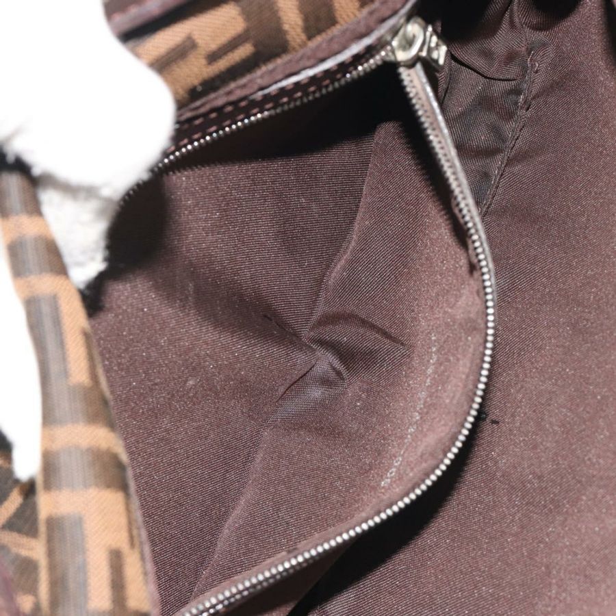【日本直送】FENDI Zucca帆布Mamma Baguette單肩包 棕色 銀色 正品 yk20678SAM-24
