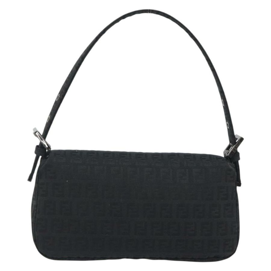 【日本直送】FENDI Zucchino帆布Mamma Baguette單肩包 黑色 8BR000 正品 yk20682SAM-1