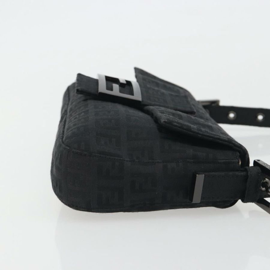 【日本直送】FENDI Zucchino帆布Mamma Baguette單肩包 黑色 8BR000 正品 yk20682SAM-2