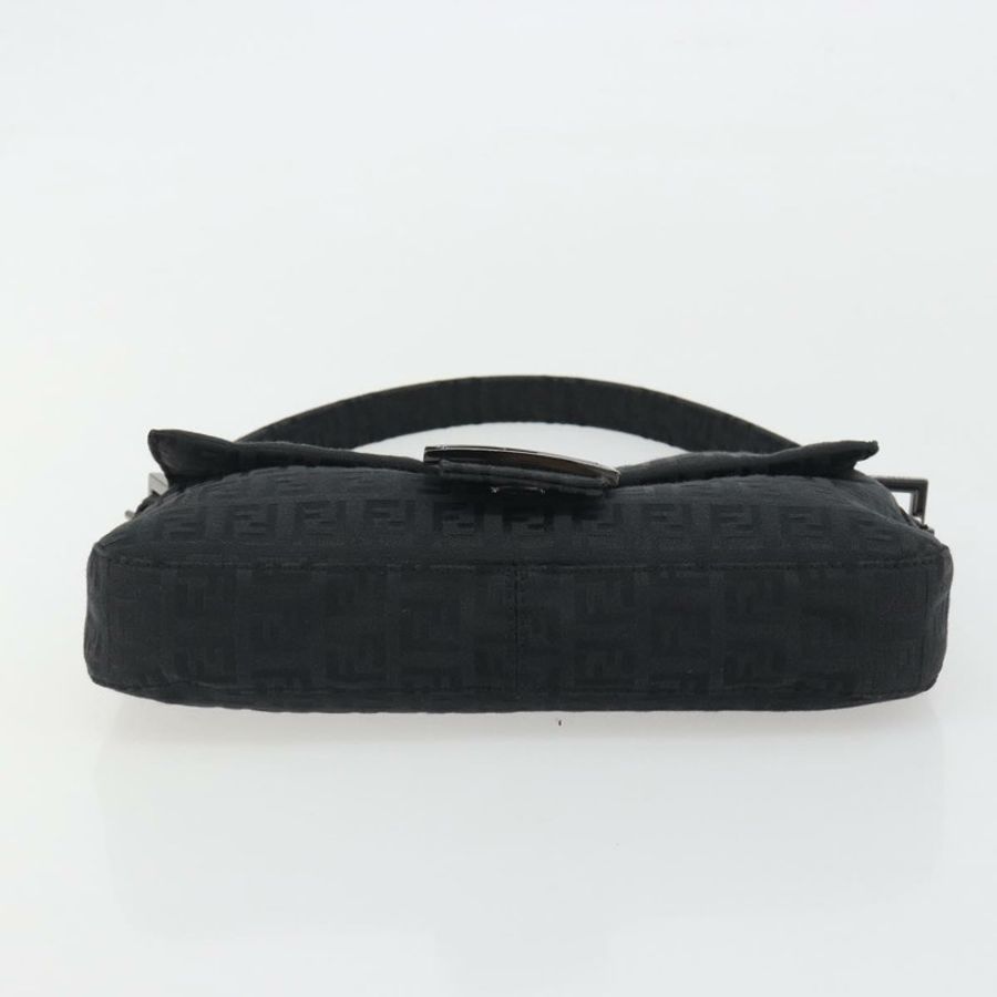 【日本直送】FENDI Zucchino帆布Mamma Baguette單肩包 黑色 8BR000 正品 yk20682SAM-4