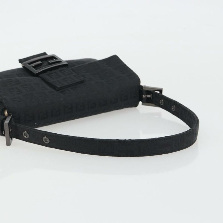 【日本直送】FENDI Zucchino帆布Mamma Baguette單肩包 黑色 8BR000 正品 yk20682SAM-6