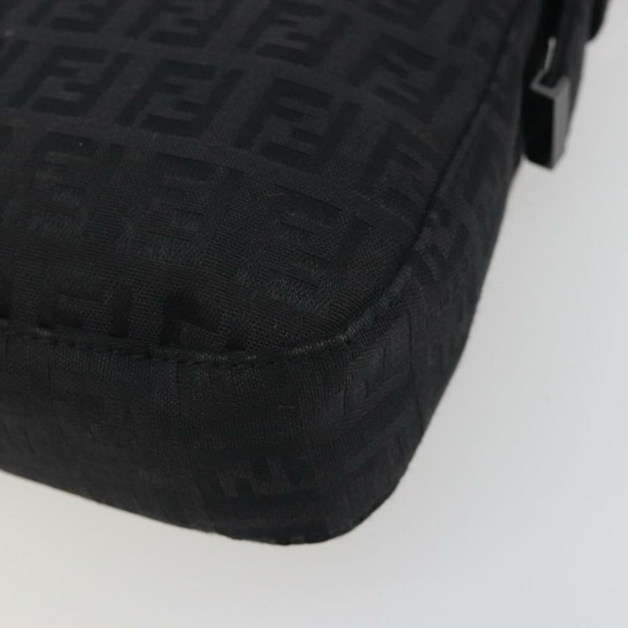 【日本直送】FENDI Zucchino帆布Mamma Baguette單肩包 黑色 8BR000 正品 yk20682SAM-15
