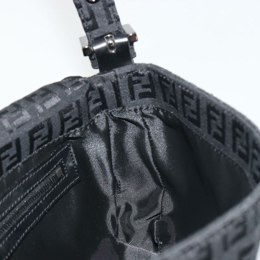 【日本直送】FENDI Zucchino帆布Mamma Baguette單肩包 黑色 8BR000 正品 yk20682SAM-21