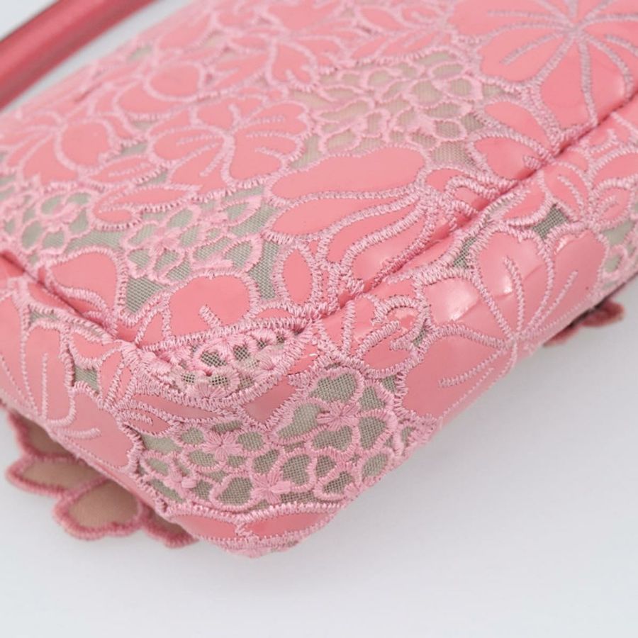【日本直送】FENDI Flower Mamma Baguette 單肩包 漆皮 2way 粉紅 8BR600 正品 yk20690SAM-17