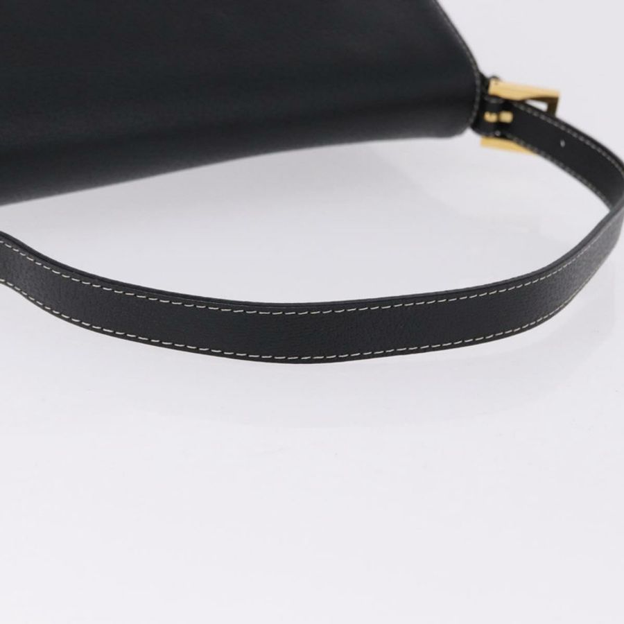 【日本直送】FENDI Mamma Baguette 單肩包，黑色金色皮革，正品 yk20691SAM-6