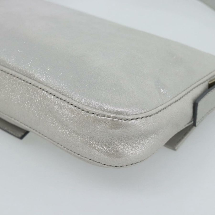 【日本直送】FENDI 鑲鑽媽媽法國棍包 皮革 銀色 8BR600 正品 yk20705SM-14